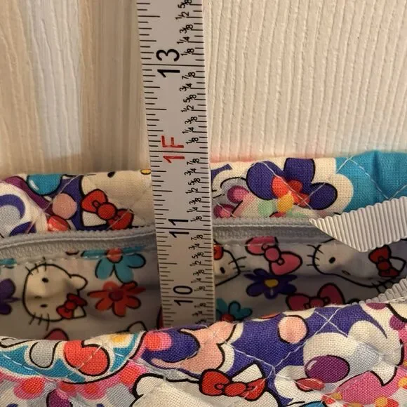 Vera Bradley Hello Kitty Paisley Triple Zip Hipster Crossbody Bag NWOT - Picture 14 of 16